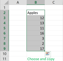 example from excel