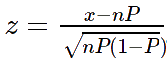 z approximation for binomial