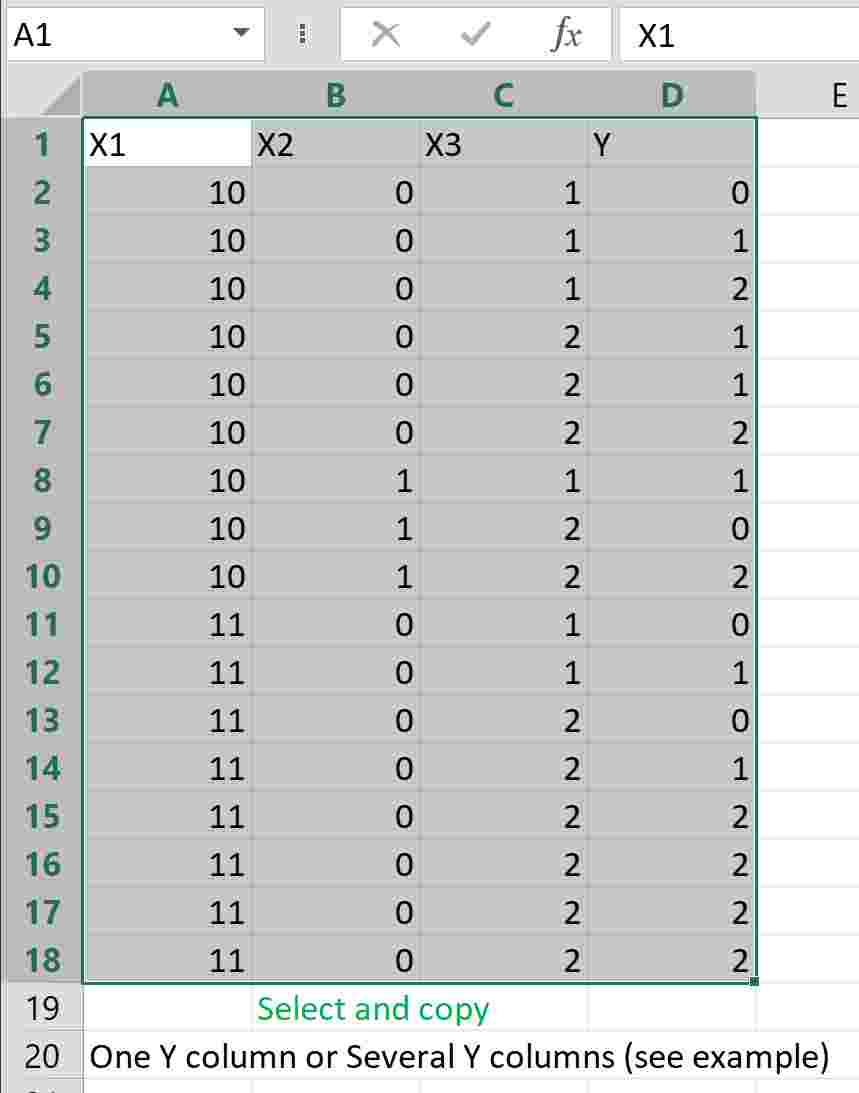 example from excel