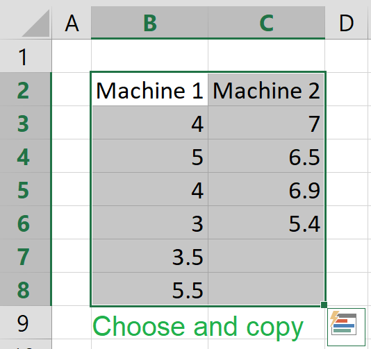 example from excel