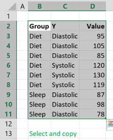 example from excel